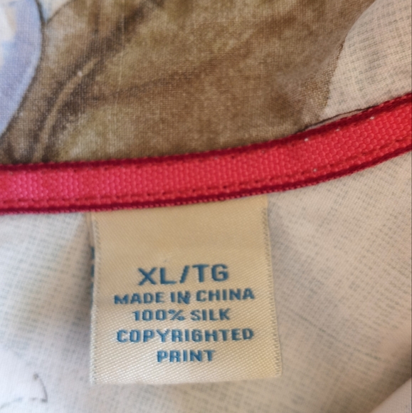 Tommy Bahama Silk XL Bohemian Tropical Floral Modern Fit Loose Fit Short Sleeve - Picture 6 of 7